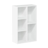 Furinno Luder 5-Cube Reversible Open Shelf, White